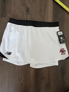 New Balance White Boston College Eagles Tennis Golf Skort L Pantaloncini Elasticizzati NUOVO - Foto 1 di 7