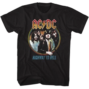 AC/DC Highway To Hell Retro Graphic Black Printed Tshirt Sm-Xl ACDC - Picture 1 of 2