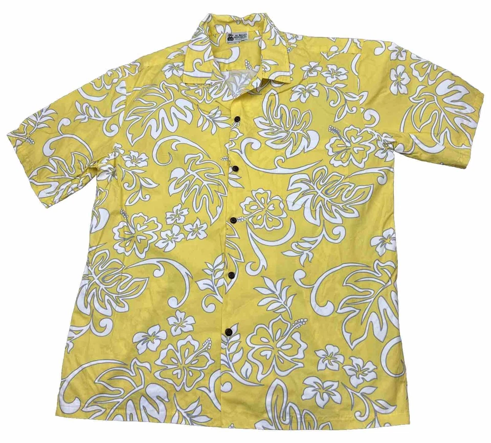 Camisa Hawaiana De Colección Aloha Republic Hombres XL Colorida Estampado Floral Mangas Cortas Foto 1 de 4
