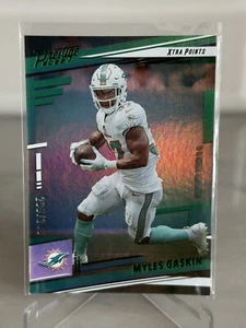 2022 Prestige Myles Gaskin Miami Dolphins GREEN Parallel #/249 w/bonus card - Picture 1 of 2