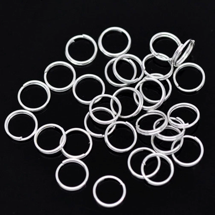 250 anéis divididos 7 mm folheados a prata de alta qualidade 1,2 mm de espessura - J020 - Imagem 1 de 1