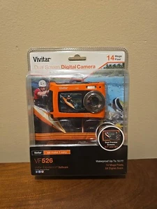 Vivitar VF526 Dual Screen Water Proof 14 MP Digital Camera - Orange - New - Picture 1 of 12