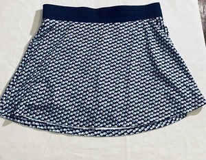 NWOT Callaway golf skirt blue/aqua and white geometric skirt with shorts - Picture 1 of 8