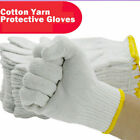 1~5 Pairs White Cotton Gloves Cut Resistant Gardening Garage Work Safety Gloves