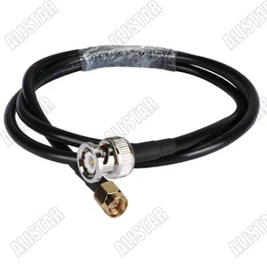 BNC male plug to SMA male Antenna Extension Jumper Cable KSR195 1M - Picture 1 of 3