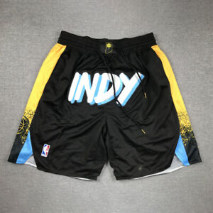 Indiana Pacers Black Swing Basketball Game Pocket Shorts Men's Ball pants