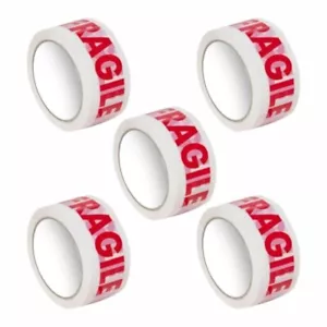 5 x Fragile Tape Adhesive Secure For Moving Large Parcel Box Packaging & Sealing - Picture 1 of 6