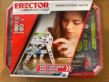 Meccano Erector, Set 5, Motorized Movers S.T.E.A.M. Building Kit with Animatr...