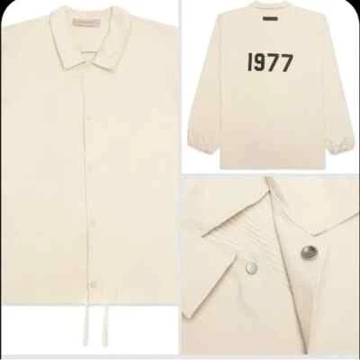 FEAR OF GOD ESSENTIALS 1977 COACHES JACKET Wheat Color in Size Oversized Medium - Image 1 of 4