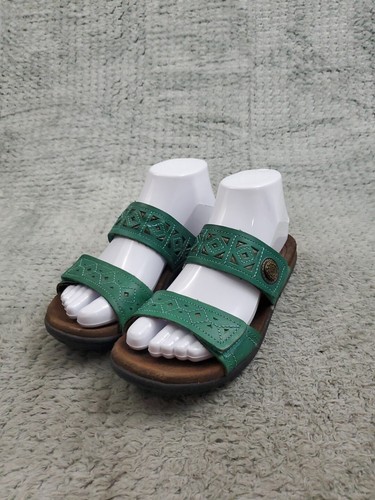 Sandali da donna Cobb Hill by New Balance Slide taglia 6 M in pelle verde slip on