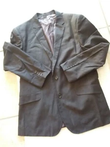 Tzarelli Italy Men's Jacket Pure New Lamb Wool Brown Pinstripes Size 44R  - Picture 1 of 12