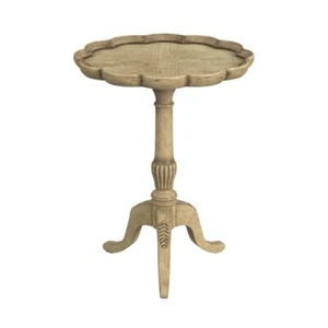 26 Beige Manufactured Wood Round End Table - Picture 1 of 1