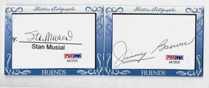 STAN MUSIAL/JIMMIE BROWN HISTORIC AUTOGRAPHS CERTIFIED AUTOGRAPH-COE's - Picture 1 of 3