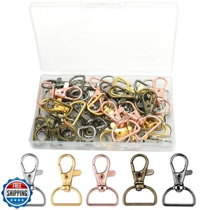 PEOUWNES Swivel Clasp Hooks, Key Chain Clip Hooks, D Ring Clip Lanyard Snap H - Picture 1 of 5