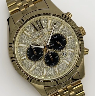 MICHAEL KORS Lexington MK8494  Gold Tone 44 mm Stainless Steel Unisex Wristwatch - Image 1 of 4