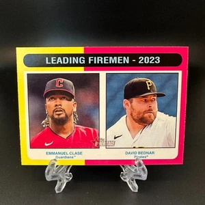 2024 Topps Heritage Emmanuel Clase & David Bednar Leading Firemen 2023 #313 - Picture 1 of 2