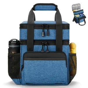 Insulated Lunch Box Cooler Bag - Reusable Large Lunch Bag for Men Women - Lea... - Picture 1 of 7