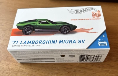 Hot Wheels ID '71 LAMBOGHINI MIURA SV LTD RUN COLECCIONABLE Verde sellado en caja Foto 1 de 4