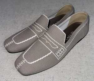 NEW Vivaia Sierra Square Toe Patterned Loafers Women’s Sz 9 40 Knit Shoes Grey - Picture 1 of 8