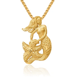 Collar sirena oro amarillo macizo 14K - Imagen 1 de 37