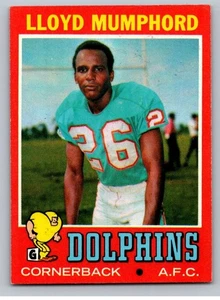 1971 Topps Football Set-Break #17 Lloyd Mumphord Dolphins *WSC* - Picture 1 of 2