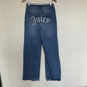 Juicy Couture Lunita Schlagjeans Strass Denim Größe 5/27 Y2K - Bild 1 von 9