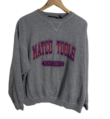 Moletom Vintage Matco Tools Racing Masculino Cinza Gola Redonda Tamanho Grande - Imagem 1 de 4