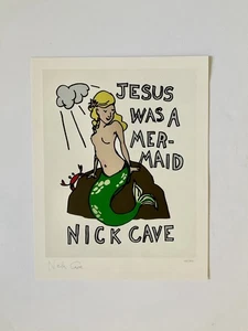 Nick Cave Art Print “Jesus Was A mermaid” Autographed Limited Edition 281/300 - Picture 1 of 3