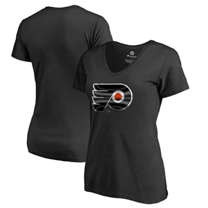 Women's Black Philadelphia Flyers Midnight Mascot V-Neck T-Shirt - Picture 1 of 3