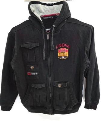 Coogi Sudadera con Capucha Para Hombres 2XL Negra Aussie Hunt Club Sherpa Forrada Cremallera Chaqueta Sudadera Foto 1 de 4