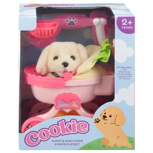 Juego de silla de felpa y cachorro de galletas con sonido regalo ideal para niños - crema - Imagen 1 de 7