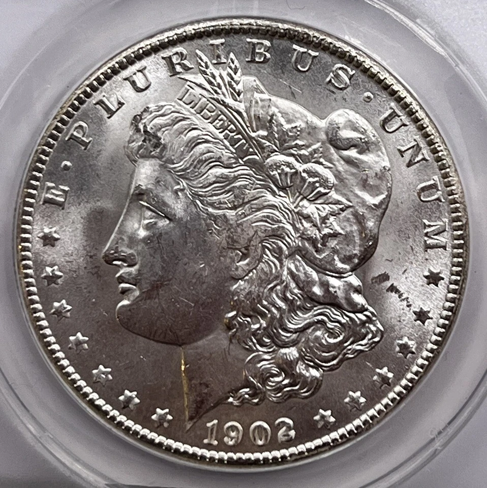 1902 年 O 版 1 美元摩根银元 MS-63 - 25050 — 第 1/3 张图片