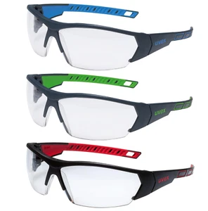 UVEX Schutzbrille i-Works Sicherheitsbrille kratzfest UV-Schutz blau, grün, rot - Bild 1 von 20