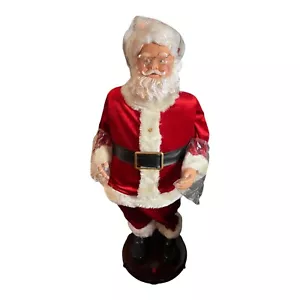 Gemmy Life Size 50" Animated Singing Dancing Christmas Karaoke Santa In Box READ - Picture 1 of 6