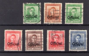 New Zealand 1938 Official Set USED Cat £30 SEE SCANS - Picture 1 of 2