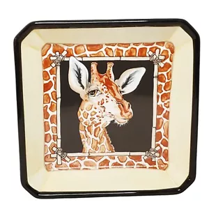 Piatto da portata quadrato giraffa safari africano vintage M Stark Buckley - Foto 1 di 3