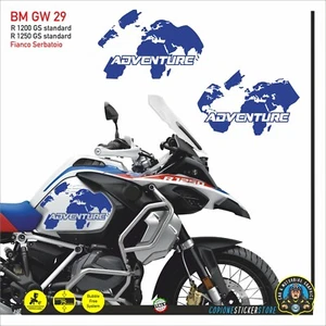 2 Adesivi Fianco Serbatoio Moto BMW R 1250 1200 gs Adventure Mappa LC BM gw 29 - Imagen 1 de 1