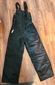 Women's Black Size Small Dry Tech Nylon Insulated Winter Ski Snow Bib Overalls - Picture 1 of 6