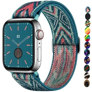 Elastic Nylon Strap for Apple Watch Series 7 Ultra 8 3 4 5 6 Se iWatch Band 45mm - Picture 1 of 58