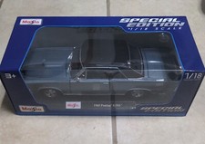 Maisto 1965 Pontiac GTO 1/18 Scale DieCast Muscle Car Special Edition Blue Black