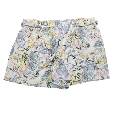 Dalia Womens Allover Printed Linen Rayon Belted Shorts w Pockets XX-Large Size - Image 1 of 4