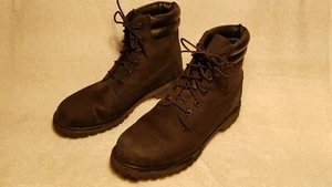 Timberland LINDEN WOODS Womens SZ 10 Black Suede Waterproof Ankle Boots EXC Cond - Picture 1 of 8