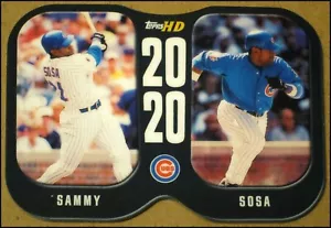 2000 Topps HD 20-20 Sammy Sosa Baseball Insert Card #TW6 Chicago Cubs NRMT 2020 - Foto 1 di 4