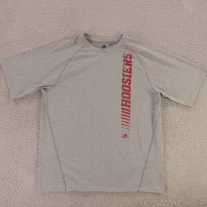 Indiana Hoosiers Shirt Mens Medium Gray Polyester Adidas ClimaLite Logo - Picture 1 of 8
