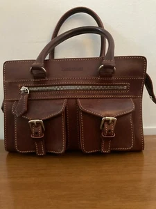 Dooney & Bourke Brown Leather Tote, made in italy - Bild 1 von 6