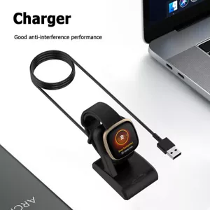 1m Charging Dock Stand Fast Charge Watch Charger Cable for Fitbit Versa4 /sense2 - Zdjęcie 1 z 12