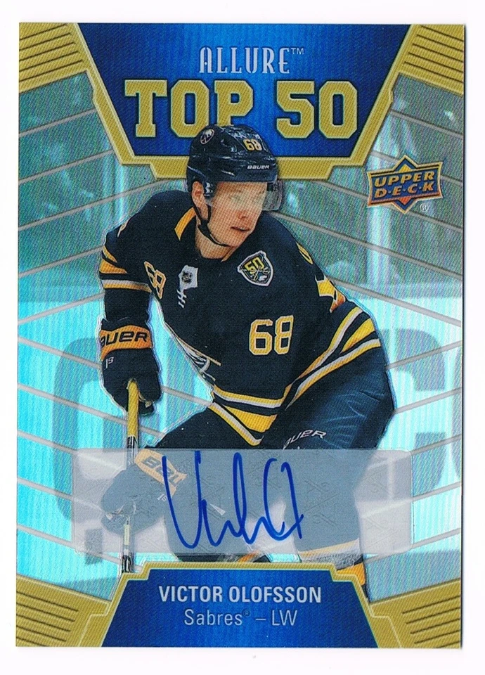2019-20 Upper Deck Allure Rookie Top 50 Blue Autograph Auto Pick From List !! - Image 1 of 1