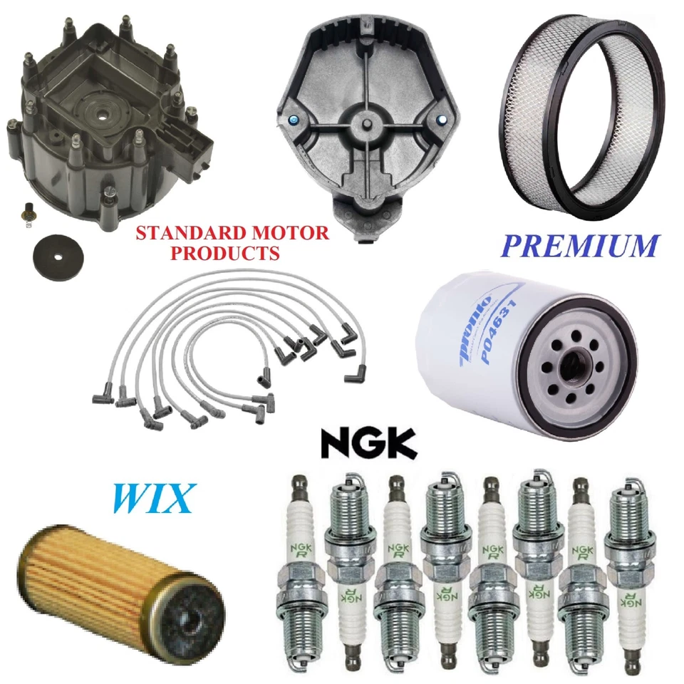 Tune Up Kit Air Oil Fuel Filters Wire Plugs For GMC K15 V8 5.7L & 6.6L 1977-1978 - Image 1 of 1