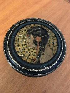 Vintage Art Nouveau, Gloria Swanson, Henry Clive Canco Beautebox Tin 5 inches - Picture 1 of 5