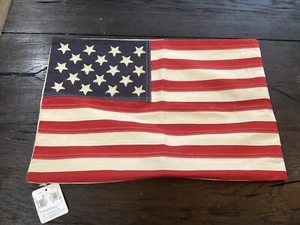 Pottery Barn Pieced Flag Lumbar Pillow cover 20”x14” 4th of July decor red blue - Picture 1 of 4